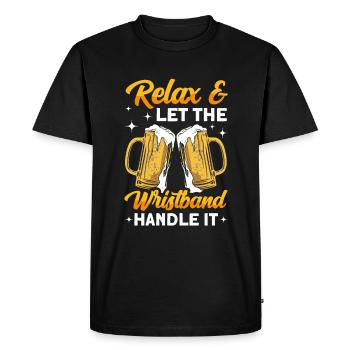 Crawled Pub Crawl Boire de l’alcool - T-shirt Premium bio Homme - noir - Devant - Nico (187cm)