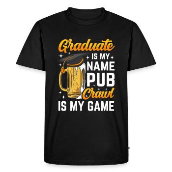 Crawled Pub Crawl Boire de l’alcool - T-shirt Premium bio Homme - noir - Devant - Nico (187cm)