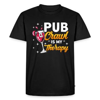 Crawled Pub Crawl Boire de l’alcool - T-shirt Premium bio Homme - noir - Devant - Nico (187cm)