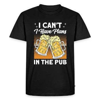 Crawled Pub Crawl Boire de l’alcool - T-shirt Premium bio Homme - noir - Devant - Nico (187cm)