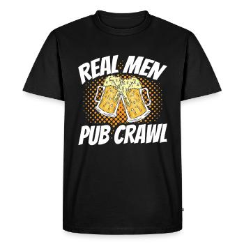Crawled Pub Crawl Alcool Consommation d’alcool - T-shirt Premium bio Homme - noir - Devant - Nico (187cm)