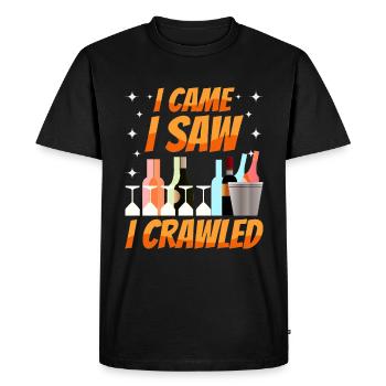 Crawled Pub Crawl Boire de l’alcool - T-shirt Premium bio Homme - noir - Devant - Nico (187cm)