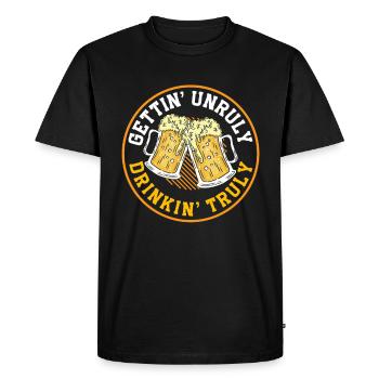 Crawled Pub Crawl Boire de l’alcool - T-shirt Premium bio Homme - noir - Devant - Nico (187cm)