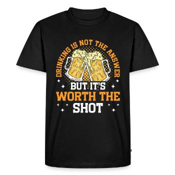 Crawled Pub Crawl Boire de l’alcool - T-shirt Premium bio Homme - noir - Devant - Nico (187cm)