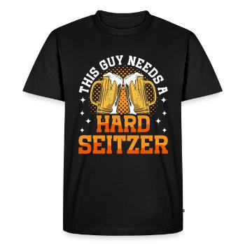 Crawled Pub Crawl Boire de l’alcool - T-shirt Premium bio Homme - noir - Devant - Nico (187cm)