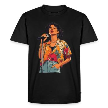 Poète Spoken Word Stand-up Comedian - T-shirt Premium bio Homme - noir - Devant - Nico (187cm)