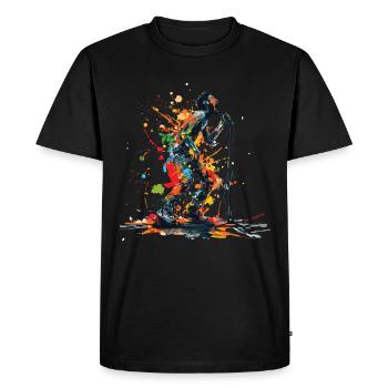 Poète Spoken Word Stand-up Comedian - T-shirt Premium bio Homme - noir - Devant - Nico (187cm)