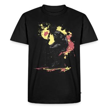 Poète Spoken Word Comédien de stand-up - T-shirt Premium bio Homme - noir - Devant - Nico (187cm)
