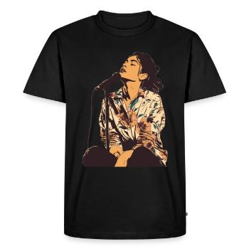 Poète Spoken Word Stand-up Comedian - T-shirt Premium bio Homme - noir - Devant - Nico (187cm)