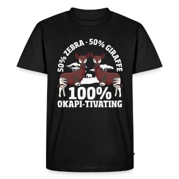 Funny zookeeper okapi lover - Men's Premium Organic T-Shirt - black - Front - Nico (187cm)