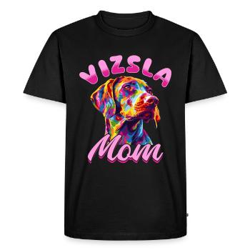 Hungarian Magyar Vizsla Dog Breed Vizsla Mom - Men's Premium Organic T-Shirt - black - Front - Nico (187cm)