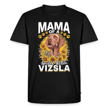Hungarian Magyar Vizsla Dog Breed Mama of a - Men's Premium Organic T-Shirt - black - Front - Nico (187cm)