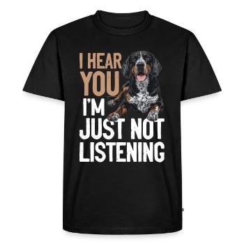 Bluetick Coonhound Race de chien Je vous comprends - T-shirt Premium bio Homme - noir - Devant - Nico (187cm)