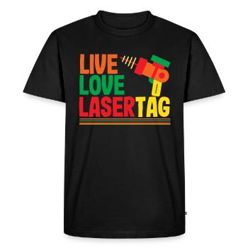 Indoor laser tag party outfit laser tag - Men's Premium Organic T-Shirt - black - Front - Nico (187cm)