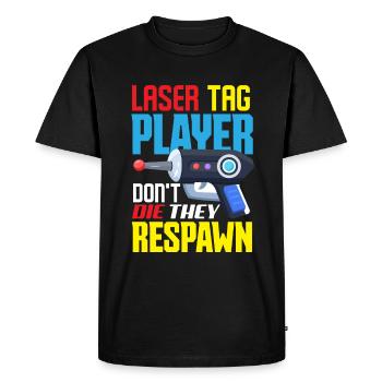 Indoor laser tag party outfit laser tag - Men's Premium Organic T-Shirt - black - Front - Nico (187cm)