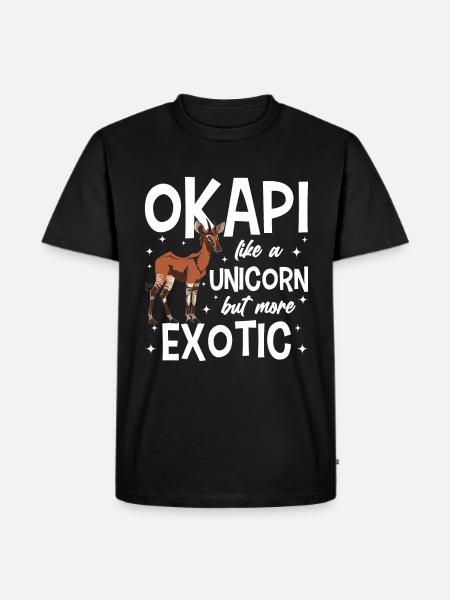 Lustiger Tierpfleger Okapi-liebhaber - Männer Premium Bio T-Shirt - Schwarz