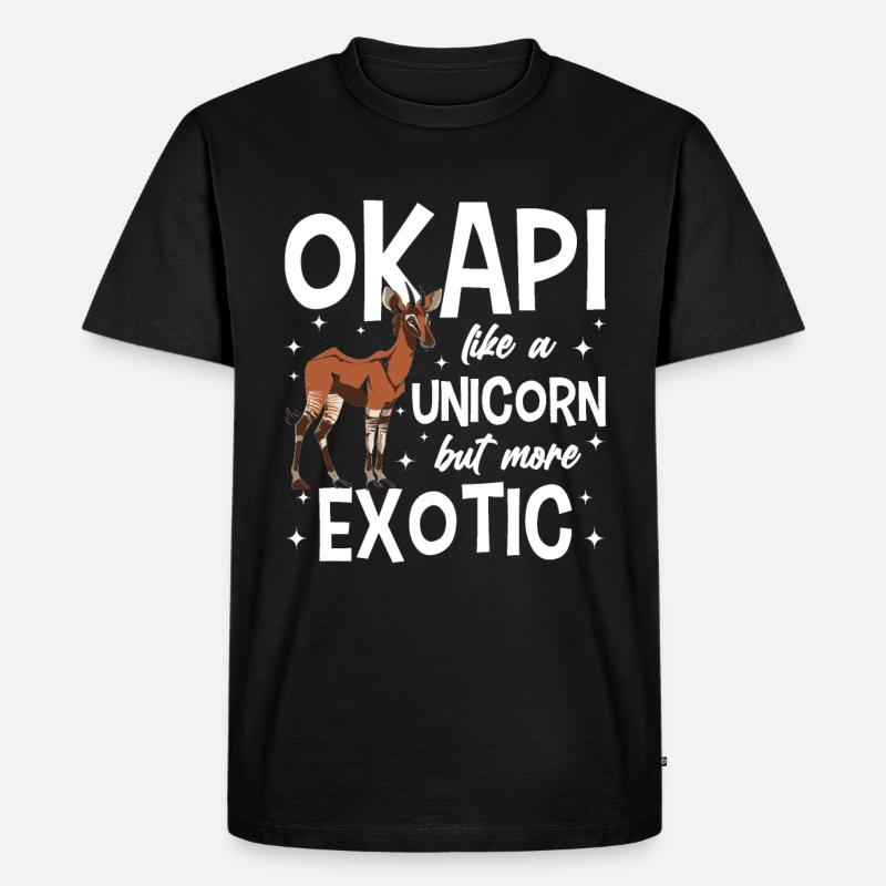Funny zookeeper okapi lover - Men's Premium Organic T-Shirt - black