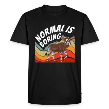 Funny zookeeper okapi lover - Men's Premium Organic T-Shirt - black - Front - Nico (187cm)