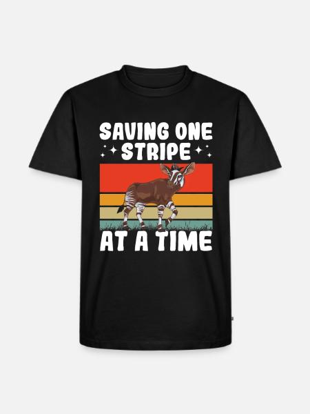 Funny zookeeper okapi lover - Men's Premium Organic T-Shirt - black