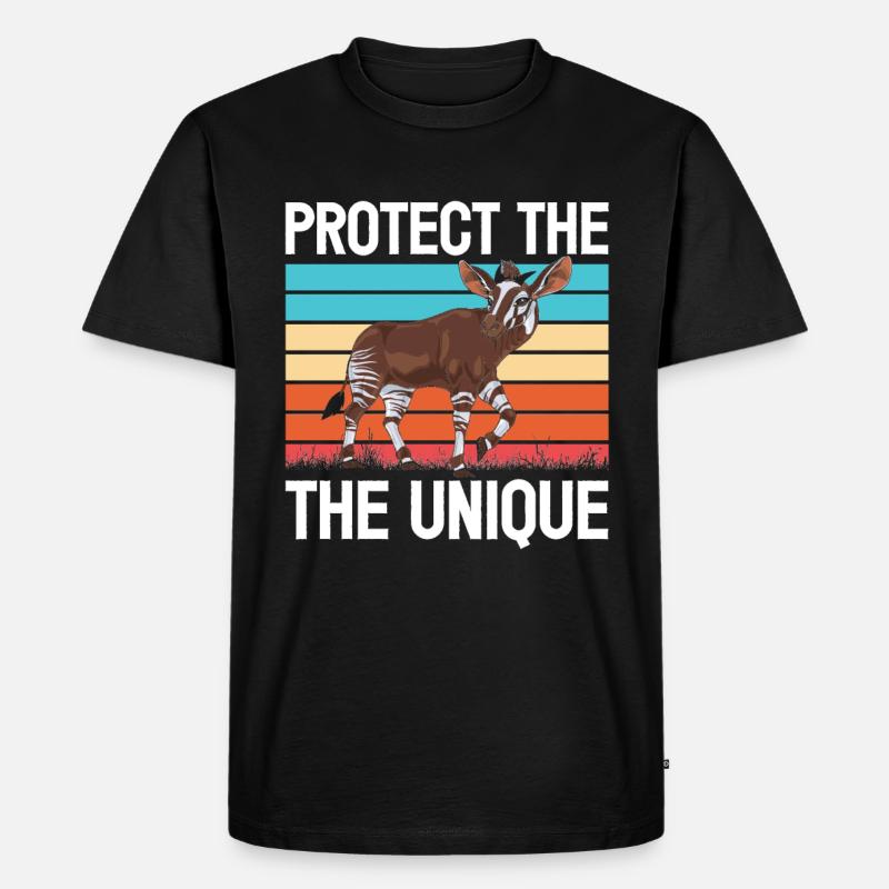 Funny zookeeper okapi lover - Men's Premium Organic T-Shirt - black