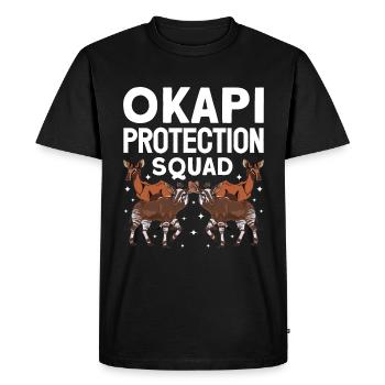 Funny zookeeper okapi lover - Men's Premium Organic T-Shirt - black - Front - Nico (187cm)