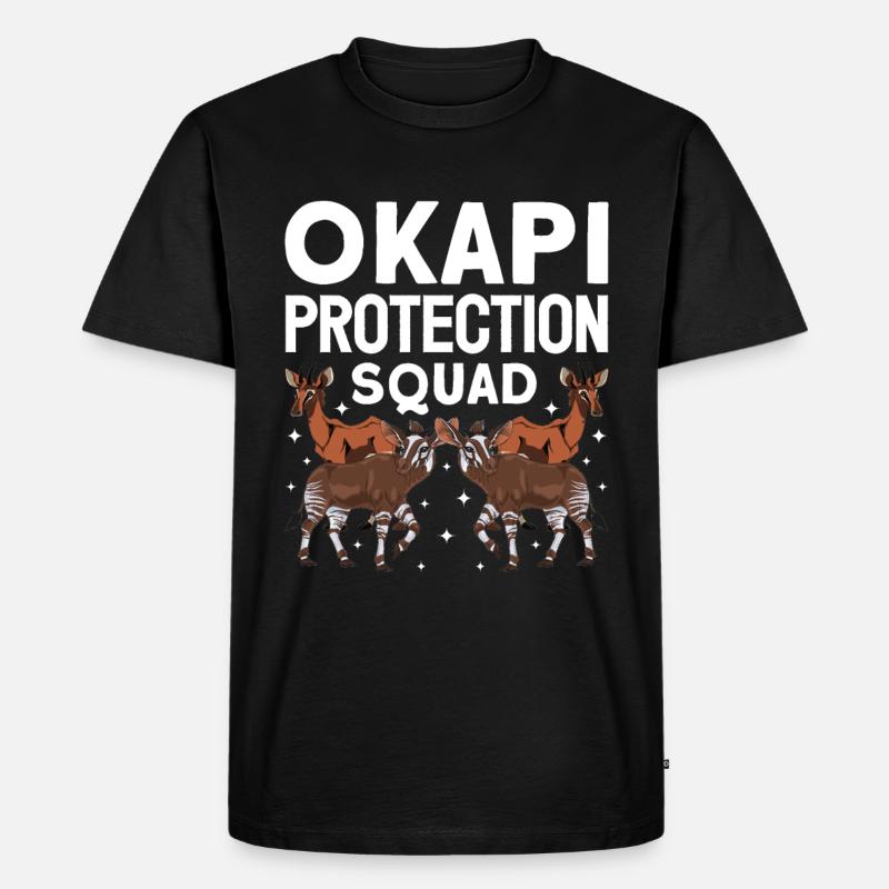 Funny zookeeper okapi lover - Men's Premium Organic T-Shirt - black