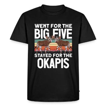 Funny zookeeper okapi lover - Men's Premium Organic T-Shirt - black - Front - Nico (187cm)