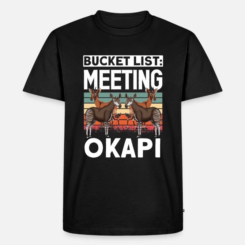 Funny zookeeper okapi lover - Men's Premium Organic T-Shirt - black