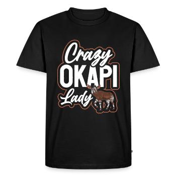 Funny zookeeper okapi lover - Men's Premium Organic T-Shirt - black - Front - Nico (187cm)