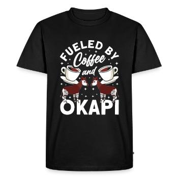 Funny zookeeper okapi lover - Men's Premium Organic T-Shirt - black - Front - Nico (187cm)