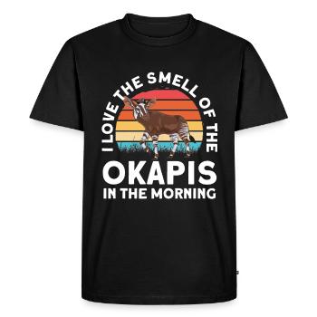 Funny zookeeper okapi lover - Men's Premium Organic T-Shirt - black - Front - Nico (187cm)