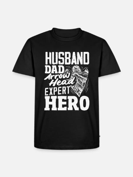 Arrowhead Hunter Bogenschießen Arrowhead - Männer Premium Bio T-Shirt - Schwarz