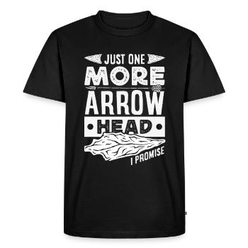 Pointe de flèche Chasseur Tir à l’arc Pointe de flèche - T-shirt Premium bio Homme - noir - Devant - Nico (187cm)