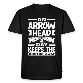 Arrowhead Hunter Archery Arrowhead - Men's Premium Organic T-Shirt - black - Front - Nico (187cm)