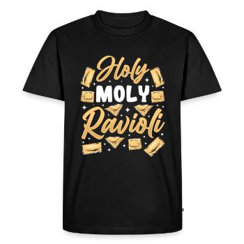 Pâtes raviolis italiennes drôles - T-shirt Premium bio Homme - noir - Devant - Nico (187cm)