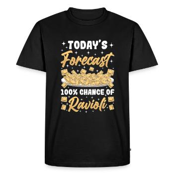 Pâtes raviolis italiennes drôles - T-shirt Premium bio Homme - noir - Devant - Nico (187cm)