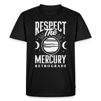 Retrograde planets Mercury retrograde - Men's Premium Organic T-Shirt - black - Front - Nico (187cm)