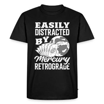 Retrograde planets Mercury retrograde - Men's Premium Organic T-Shirt - black - Front - Nico (187cm)