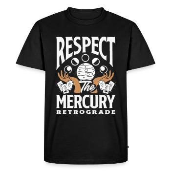 Retrograde planets Mercury Retrograde - Men's Premium Organic T-Shirt - black - Front - Nico (187cm)