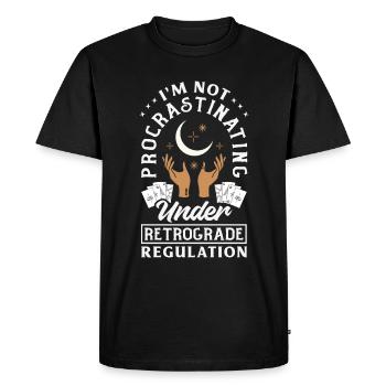 Retrograde planets Mercury Retrograde - Men's Premium Organic T-Shirt - black - Front - Nico (187cm)