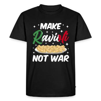Pâtes raviolis italiens amusants - T-shirt Premium bio Homme - noir - Devant - Nico (187cm)