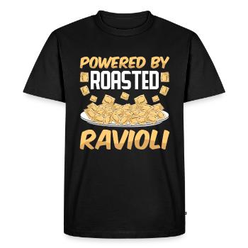 Pâtes raviolis italiennes drôles - T-shirt Premium bio Homme - noir - Devant - Nico (187cm)