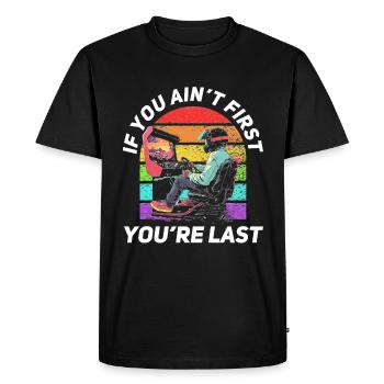 Simulator Cockpit Esports Sim Racing - Men's Premium Organic T-Shirt - black - Front - Nico (187cm)