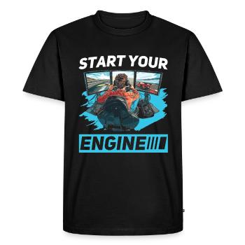 Simulateur Cockpit Esports Sim Racing - T-shirt Premium bio Homme - noir - Devant - Nico (187cm)