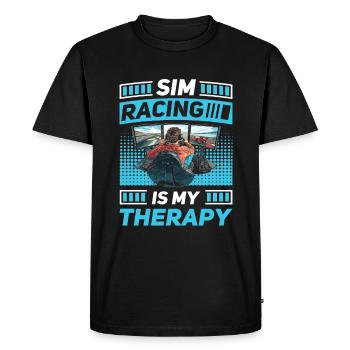 Simulator Cockpit Esports Sim Racing - Men's Premium Organic T-Shirt - black - Front - Nico (187cm)