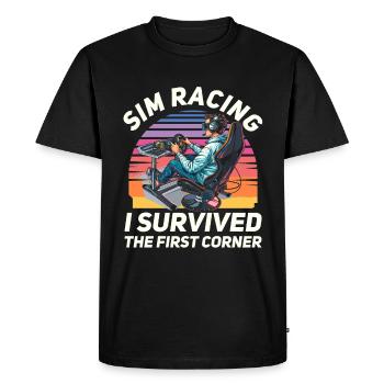 Simulator Cockpit Esports Sim Racing - Men's Premium Organic T-Shirt - black - Front - Nico (187cm)