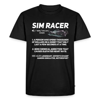 Simulator Cockpit Esports Sim Racing - Men's Premium Organic T-Shirt - black - Front - Nico (187cm)