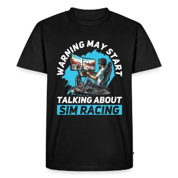 Simulateur Cockpit Esports Sim Racing - T-shirt Premium bio Homme - noir - Devant - Nico (187cm)