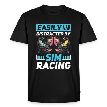 Simulator Cockpit Esports Sim Racing - Men's Premium Organic T-Shirt - black - Front - Nico (187cm)