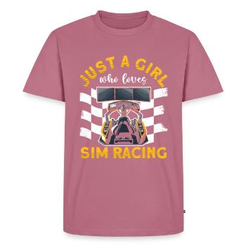 Simulateur Cockpit Esports Sim Racing - T-shirt Premium bio Homme - mauve - Devant - Nico (187cm)